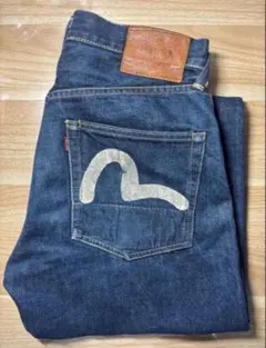 【最安値スタート‼️】EVISU カモメ 濃紺 W29 L35 No.2