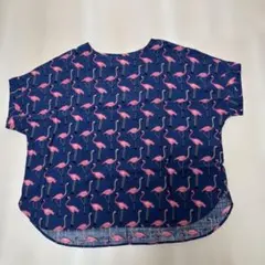 TUNIC フラミンゴ柄 半袖トップスのサムネイル