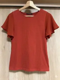 CIAO PANIC 半袖 フリル　Tシャツ　テラコッタのサムネイル
