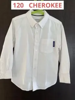 【120】CHEROKEE ホワイト 長袖シャツ　綿100%