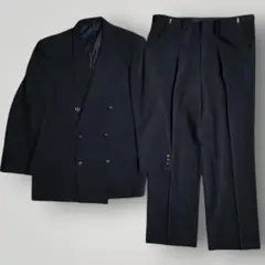 高級礼服 モヘア混 ダブルスーツ セットアップ AB7 ウエストアジャスター付