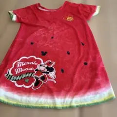 ミニーマウス スイカ柄 半袖ワンピース