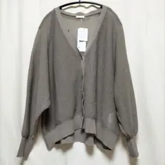 リネン混カーディガン