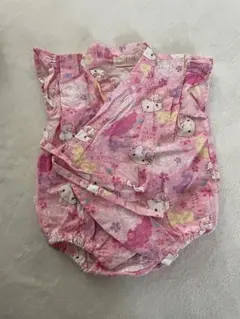 サンリオ　ハローキティ　甚平　ロンパース　70 Sanrio 女の子　ベビー　夏
