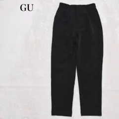 GU ストレッチテーパードパンツ タック ウエストゴム シンプル カジュアル