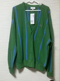 LACOSTE ストライプ カーディガン グリーン サイズ4のサムネイル