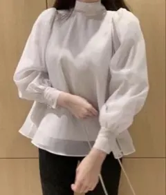 SNIDEL オーガンシースルーブラウス