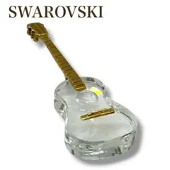 SWAROVSKI ギター クリスタル オブジェ 置物 ミニチュア ゴールドのサムネイル