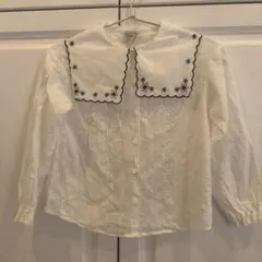 ANNA SUI mini 半袖シャツ ホワイト L（120前後） - メルカリ