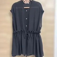 Vin ブラック ノースリーブ トップス