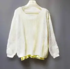 ふんわりモヘア　薄手秋冬ニット　ガーリー畔セーター　プルオーバー　クリスマス