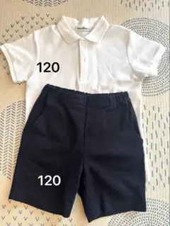 美品！ファミリア　小学校お受験2点セット　ポロシャツ　半ズボン