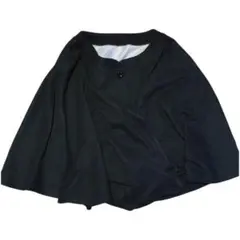 肩当て 着る毛布 ポンチョ レディース ケープ 肩掛け ブラック フリーサイズのサムネイル