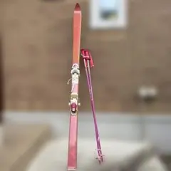 旧品　155センチ女性向けロシニョールスキー板＋ストック