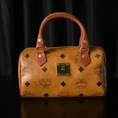 4330 MCM ヴィセトス ボストンバッグ コニャック モノグラム 金具