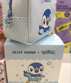 オリーブヤング　ポケモン　ポッチャマ　メイク　化粧品　ポーチ