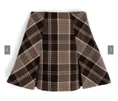 GRL インパン裏地付きチェック柄プリーツスカート[tu963]