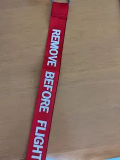 REMOVE BEFORE FLIGHT キーホルダー レッド