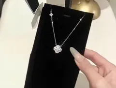 ネックレス クローバー シルバー フラワー レディース よつ葉 シンプル