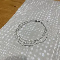 パール風ビーズネックレス
