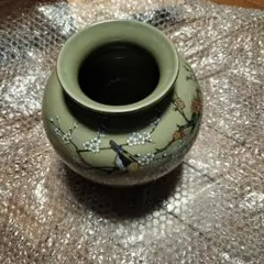 九谷焼 花瓶 花と鳥のデザイン