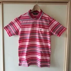 Munsingwear ポロシャツ ボーダー レッド系 Mサイズのサムネイル