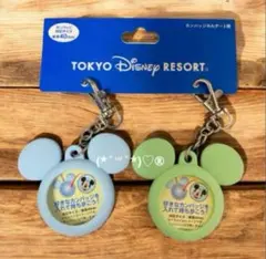 ディズニー　ミッキー 缶バッジ　キーホルダー　セット