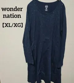 wonder nation【XL/XG】 ネイビーラメ チュニック ポケット有