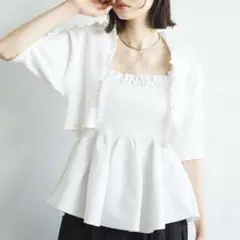 COCODEAL ココディール フリルショートカーディガン　タグ付き