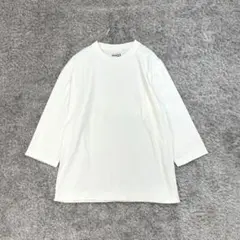 グローバルワーク【L】白 USAコットン DRYヘビーウエイト 七分袖Tシャツのサムネイル