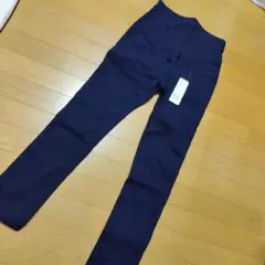 マタニティ ストレッチパンツ ネイビー ウエスト58-64cm