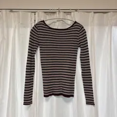 【FREAK'S STORE】ボーダー リブニット 長袖