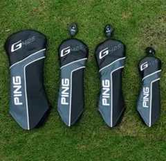 PING FW用 迷彩 3個セット フェアウェイウッド ピン ヘッドカバー 黒 