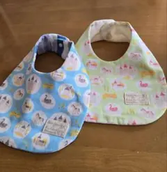 ハンドメイド☆6重ガーゼスタイ2枚セット