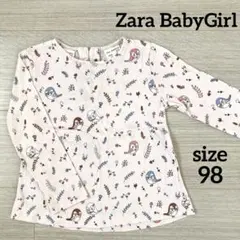 【Zara BabyGirl 薄ピンク 98】長袖 ロンT