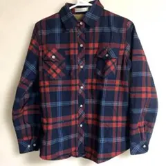 チェック柄長袖シャツ フリースライニング付き