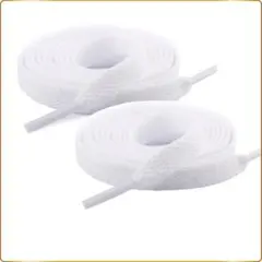 靴ひも 平紐 シューレース 120cm 8mm スニーカー 白 　エアフォース