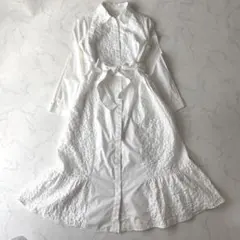 Chesty✨ドッキングシャツワンピースジャガード織り