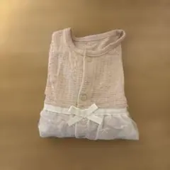 フリル付きピンクロンパース　50〜70cm