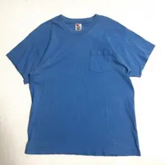 80s 美色　ビンテージ　無地 ポケットＴシャツ シングルステッチ