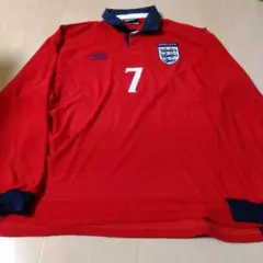 イングランド(A)2002W杯 長袖 ベッカム 7 アルゼンチン戦マッチデイ