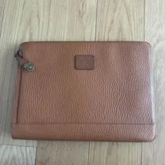 BURBERRY バーバリー ロゴ セカンドバッグ クラッチ レザー ブラウン