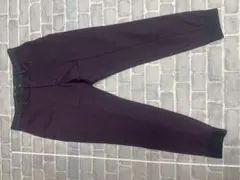 バーガンディジョガーパンツ リブ付き
