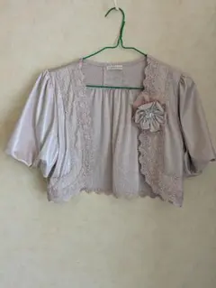 axes femmeピンクボレロ Mコサージュ付