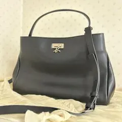 agnes b. 2way ショルダーバッグ ブラック
