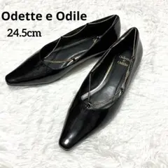 Odette e Odile チェーンカップヒール パンプス ブラック 24.5のサムネイル