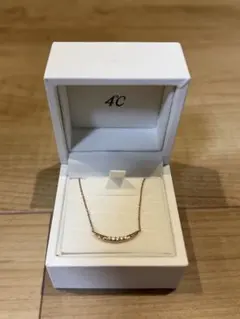4℃ ネックレス ピンクゴールドカラー