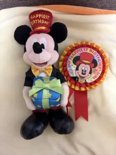 ディズニーリゾート公式　バースデーセット　ミッキーぬいぐるみバッジ　ロゼット