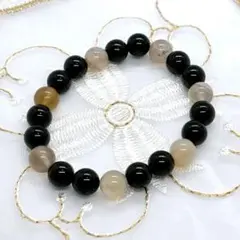 天然石 ブレスレット オニキス サードオニキス パワーストーン