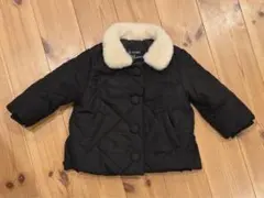 putit main プティマイン 黒ファー付きダウンコート